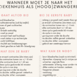 Wanneer vertrekken naar het ziekenhuis?